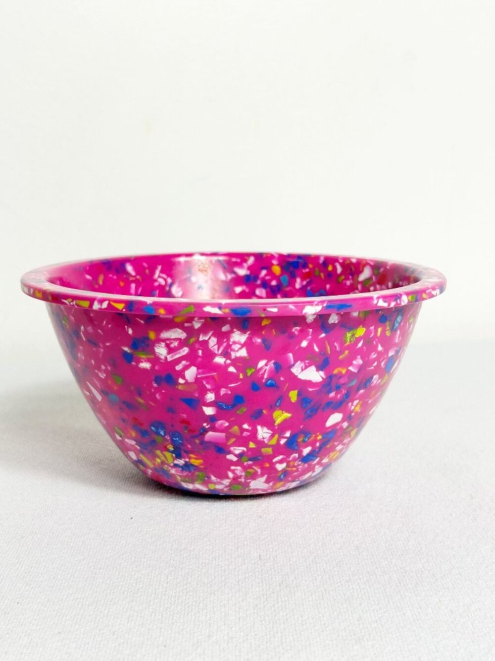 Zak Designs Small Pink Confetti Melamine Plastic Mixing Bowl 3"x5.5"